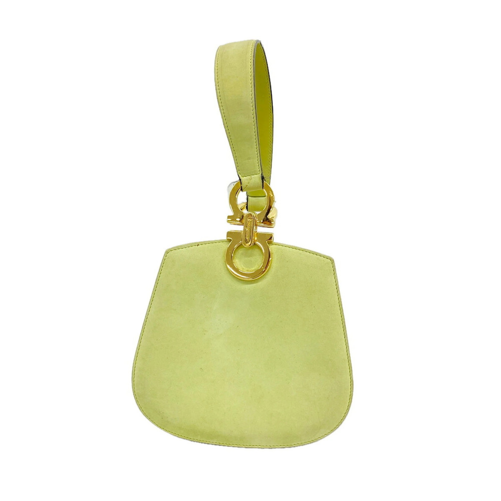 Salvatore Ferragamo Gancini Leather Handbag, Green, Women's, P3532125